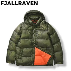 【防寒】 フェールラーベン FJALLRAVEN フード付き ダウンジャケット LL オリーブグリーン メンズ