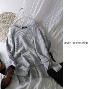 ユナイテッドアローズ/green label relaxing☆洗える 畦編みプルオーバーニット☆M-S 4860