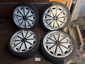 【4本セット】アミスタットBERG ホワイト　20インチ　245/35R20 9J +37 5H-114.3 アルファード　