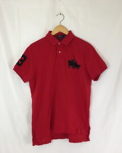 POLO RALPH LAUREN ポロ ラルフローレン ビックポニー ダブルポニー刺繍半袖ポロシャツ サイズ：L カラー：レッド