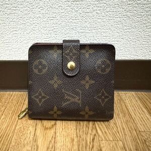 ルイヴィトン LOUIS VUITTON モノグラム コンパクトジップ 財布 M61667 ウォレット 二つ折り ブラウン系