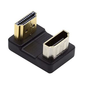 cablecc Type-A 標準HDMI 1.4 オス-HDMI メスポートセーバー 反対側 U字型 バックアングル 360度延長アダプターコ