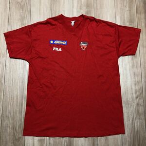 DUCATI FILA ADVANCE T-shirt ドゥカティ フィラ アドバンス Tシャツ XXLサイズ バイク ユーズド