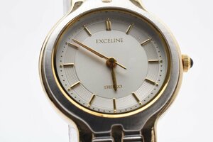 セイコー エクセリーヌ ラウンド コンビ 4N21-0430 クォーツ レディース 腕時計 SEIKO