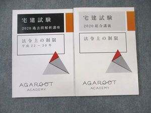 WY01-044 アガルート 宅建試験 総合講義/過去問解析講座 法令上の制限 2020年合格目標 計2冊 ☆ 20m4D