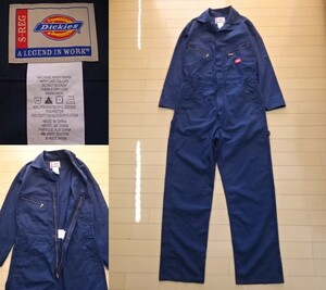 【Dickies】オールインワン つなぎ ネイビー SIZE:S-REG (ディッキーズ,カバーオール,整備士,メカニック,作業着)