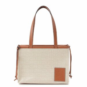 【ロエベ】Loewe　クッショントート スモール アナグラム トートバッグ A612A93X25 アイボリー 【中古】【正規品保証】200330