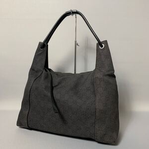 69B203｜美品｜グッチ GGキャンバス ワンショルダーバッグ ブラック