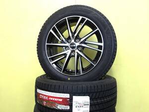 S3728 新品 国産 4本 205/55R17 95 ブリヂストン ブリザック VRX3 LW06 7J +38 黒 ブラック ポリッシュ ノア VOXY ステップワゴン 在庫処分