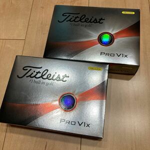  タイトリスト PRO V1X 23 イエロー　 ローナンバー　2ダース　ローナンバー