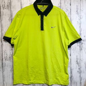 【NIKE GOLF】ナイキゴルフ 半袖シャツ メンズ XL ライト黄緑色 送料無料！