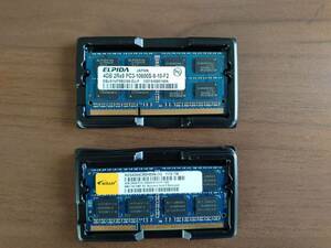 メモリ PC3-10600S 4GB 2枚 計 8GB ノート用