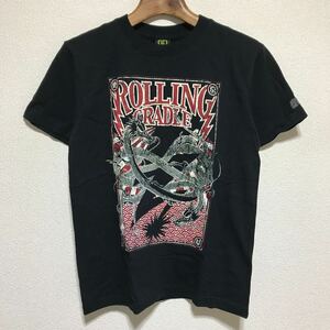 [即決古着]ROLLING CRADLE/ローリングクレイドル/東京浅草Tシャツ/和柄/龍/バックビッグロゴ/ブラック/Sサイズ