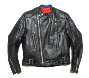 極美品 70’s 青ウイングタグ Lewis Leathers GT MONZA ヴィンテージ ルイスレザー GTモンザ ライダースジャケット/ブラック