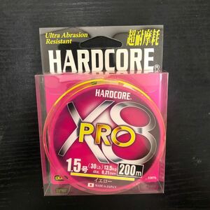 DUEL (デュエル) HARDCORE (ハードコア) PEライン 1.5号 HARDCORE X8 PRO 200m 1.5号 イエロー H3886-Y【新品未使用品】N3543