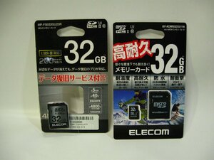 ▽ELECOM MF-FS032GU23R MF-ACMR032GU11A 32GB SDHCカード 中古 MicroSDHCカード 新品 エレコム