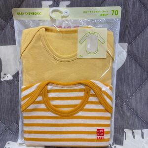 UNIQLO 長袖クルーネックボディースーツ★70