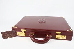 【新品同様・未使用】Cartier カルティエ アタッシュケース 書類カバン バッグ ボルドー ブランド鞄【RU34】