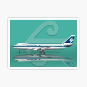 レトロステッカー　Air New Zealand 747-219 Clasic Livery