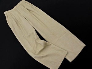 ADAM ET ROPE’ アダムエロペ タック ワイド パンツ size38/ライトベージュ ■■ ☆ ejc8 レディース