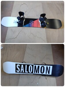 ●C) SALOMON サロモン HUCK KNIFE 152 ハックナイフ 152cm スノーボード 18/19モデル SHADOW ビンディング 2点セット 中古 ③