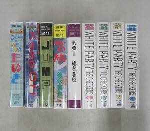 $972e/VHSビデオx9/「チェッカーズ、WHITE PARTY、TAN TAN たぬき、Keep Off、鶴久政治、徳永 善也、ブレスレット付 セット/80