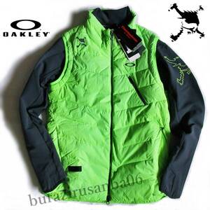 メンズ M ◆未使用 定価26,400円 OAKLEY オークリー スカル 2way ダウン ベスト 撥水 発熱 SKULL SYNCHRONISM DOWN JACKET 2.0 ◆ 412849JP