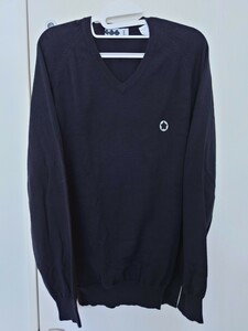 『FINNESE』×『GOOD ENOUGH』 コットンVネックセーター　 グッドイナフ フィネス 藤原ヒロシ 裏原 　ブラック Size L