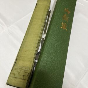 未使用品 真言宗【折五条袈裟】麻 威儀具 仏具 法具 寺院 袈裟 僧侶 法衣 袈裟 