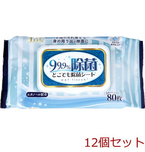 99.9%除菌 どこでも除菌シート 80枚入 12個セット