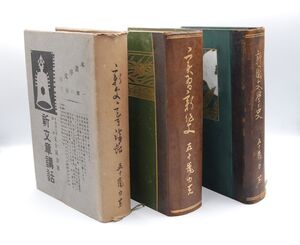 五十嵐力 3冊　『新文章講話』（明治42年初版）『実習新作文』（明治43年初版）『新国文学史』（明治45年初版）早稲田大学出版部