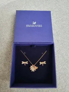 SWAROVSKI スワロフスキー トンボ ネックレス ピアス セット