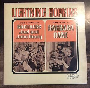 ■LIGHTNING HOPKINS ■ライトニング・ホプキンス■Lightning Hopkins with his Brothers Joel and John Henry / with Barbara Dane / 1LP