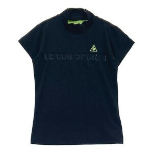 【1円】LECOQ GOLF ルコックゴルフ ハイネック 半袖Tシャツ ブラック系 M [240101248642]