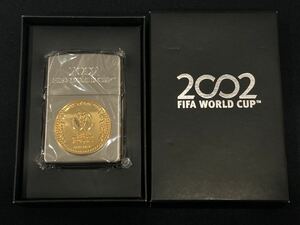【1円スタート】ZIPPO ジッポー オイルライター ゴールドカラー Zippo 喫煙具 zippo FIFA 2002 コイン付き