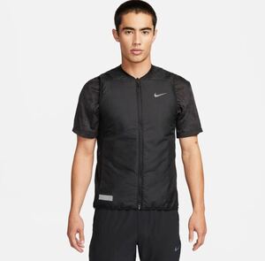 新品 定価17380円　Lサイズ NIKE ナイキ TF ランディビジョン エアロレイヤー ベスト 厚手 メンズランニングウェア ランニングベスト　黒