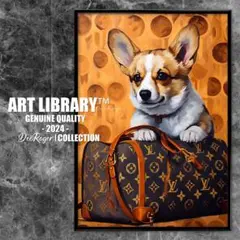 Louis Vuitton 額付き 犬 オマージュアートポスターTGHMH082