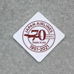 JAPAN AIRLINES 70周年 ・コースター？　日本航空　記念　JAPAN AIRLINES メッセージ カード？