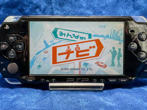 【動作保証】SONY PSP-2000 電池新品 GPS NAVIソフト 256MBメモリースティック付き