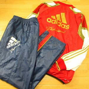 ◎使用少なめ！XL 上下セット！adidas Professional アディダス 野球◆ウィンドブレーカー ジャケット&パンツ◆メンズ 赤x紺◆BA0852