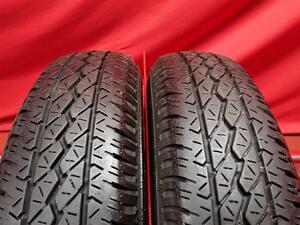 中古タイヤ 145R12 8PR 2本セット ブリヂストン K305 BRIDGESTONE K305 8.5分山★n12 商用車8PR バモス ライトトラックダブルタイヤ