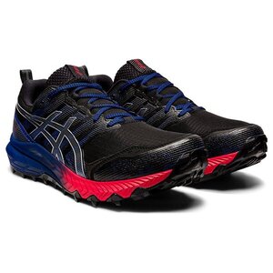 1.8万★美品 防水 asics アシックス GEL-Trabuco 9 G-TX ランニングシューズ 1011B027-003(ブラック/ピュアシルバー)26cm