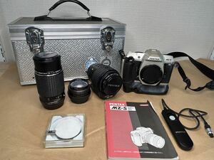 1円スタート PENTAX 一眼レフフィルムカメラ MZ-S フィルムカメラ 本体 レンズAF ZOOM 1:2.8 35〜70㎜ 1:7.7 50㎜ PENTAX-M 1:4 200㎜