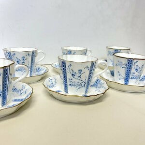 【86】【併売】 WEDGWOOD ウェッジウッド カップ＆ソーサー 6客 BLUE BIRD 青い鳥 ETRURIA ENGLAND ヴィンテージ ブランド食器 中古品