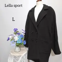 Lella sport 　ラナウール80% 極上美品　Ｌサイズ　黒系色