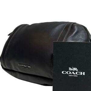 1円〜【入手困難品】定価10万円 コーチ COACH グラハム ボディバッグ ショルダーバッグ ヘリテージバッグ レザー 黒 メンズ レディース