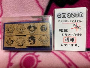 ワンピース ONEPIECE スタンプセット はんこ 麦わら海賊団 海賊旗 ルフィ ゾロ ナミ ウソップ サンジ チョッパー ロビン 8個入り 木箱