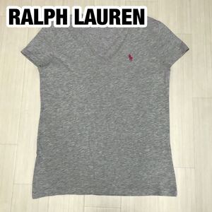 RALPH LAUREN ラルフローレン 半袖Tシャツ レディース M グレー 刺繍ポニー