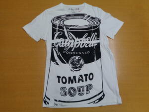  激レア！ Andy Warhol by PEPE JEANS LONDON イベント時にハンドプリントしてもらったトルコ製 半袖Tシャツ SIZE L WHITE