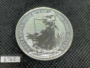 31.1グラム 2024年 (新品) イギリス「ブリタニア」純銀 1オンス 銀貨 (チャールズ3世)